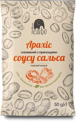 Арахіс смажений з прянощами соусу сальса